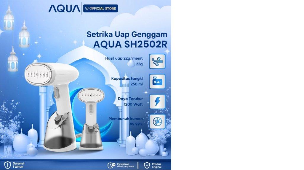 AQUA SH2502R Setrika Uap Handheld Garment Steamer 1200W