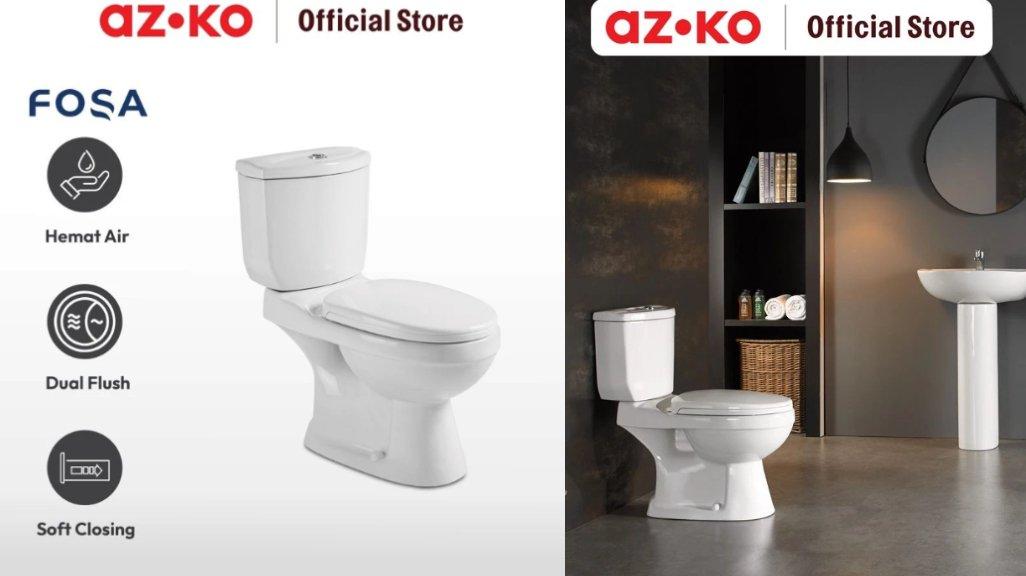 AZKO Fosa Kloset Duduk Duoblock Washdown A2132 Sitting Toilet Wc Duduk