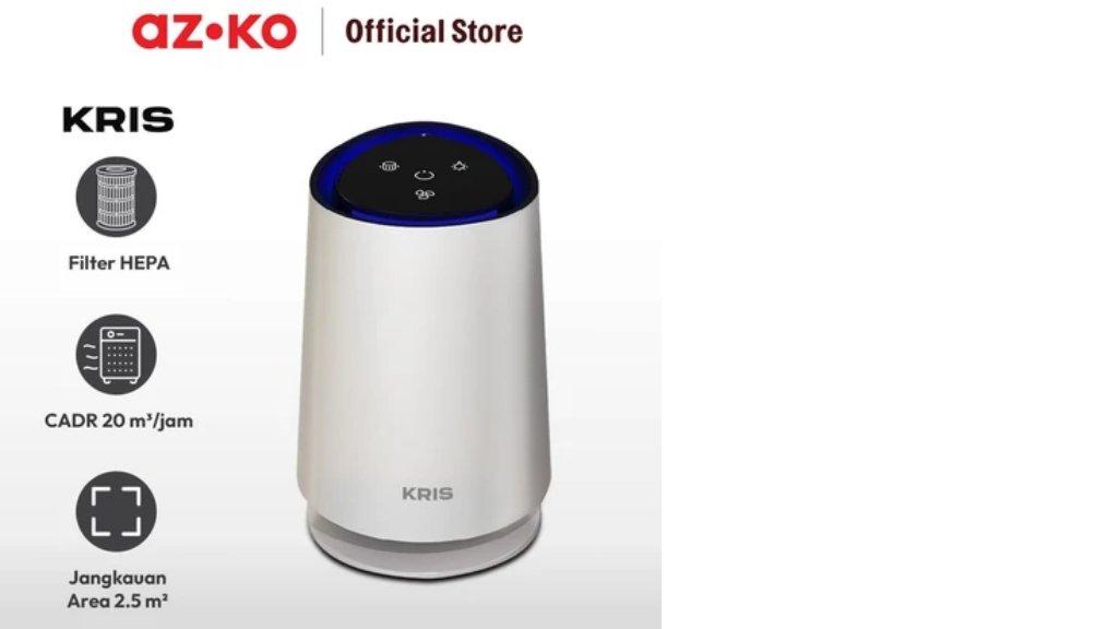 AZKO Kris 2.5 m2 Air Purifier Mini Cadr 20 m3/Jam - Putih