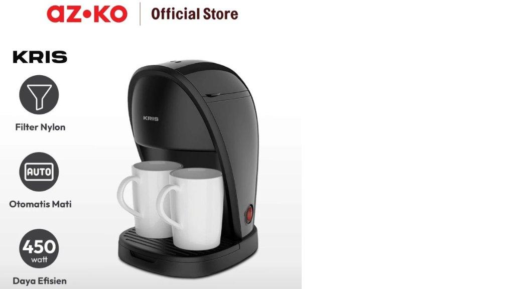 AZKO Kris 250 ml Coffee Drip Maker 2 Cups - Hitam Mesin Kopi Espresso Machine Alat Pembuat Minuman Kopi