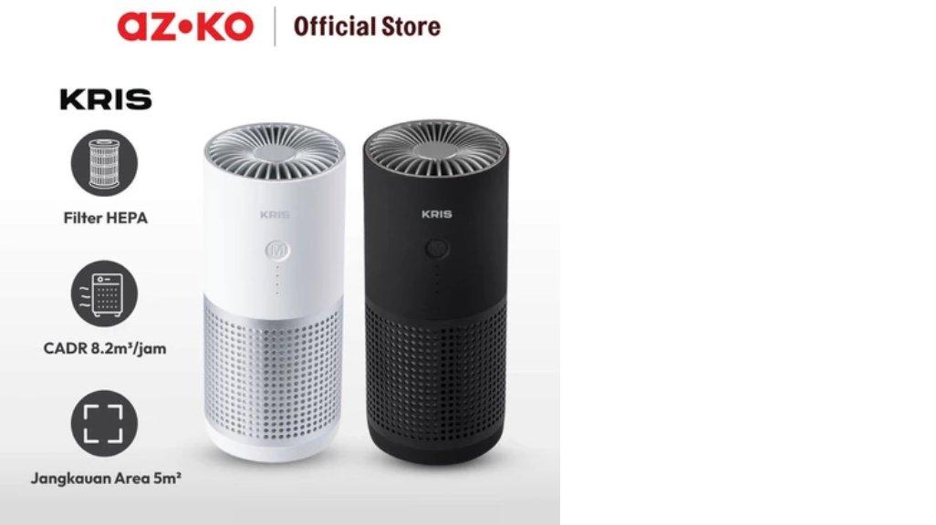 AZKO Kris Air Purifier Portable Mini Penjernih Udara Alat Penyaring Pembersih Udara Elektronik Rumah Air Cleaner