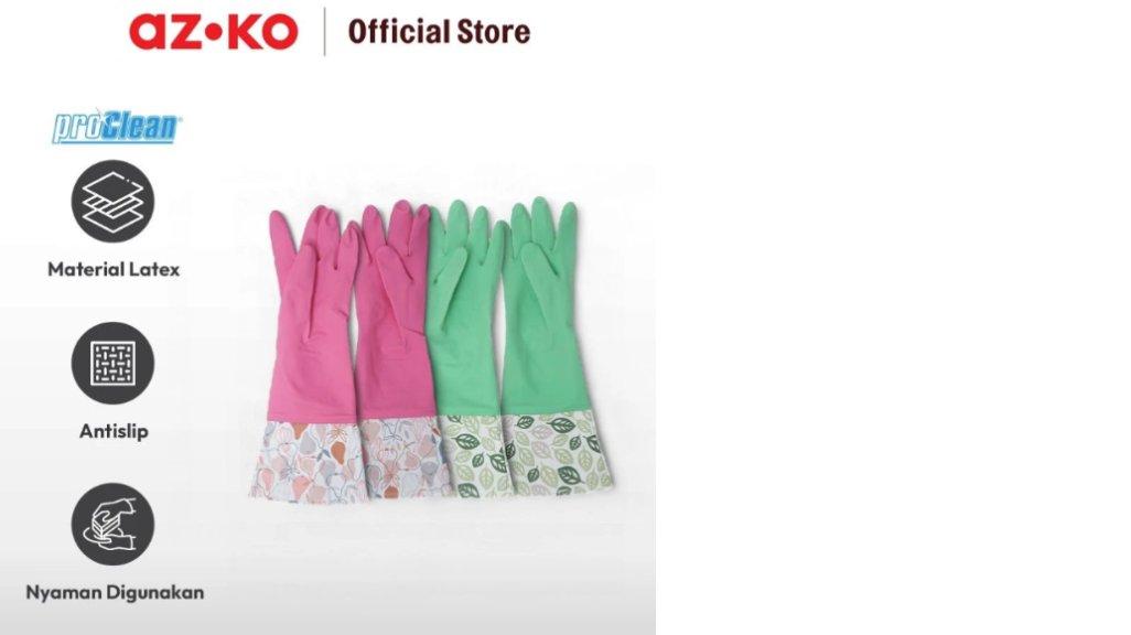 AZKO Proclean Sarung Tangan Pembersih Karet Printed Rubber