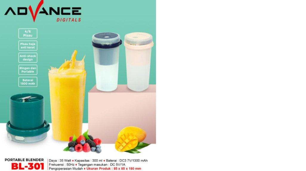Advance BL-301 Mini Portable Blender Multifungsi 35 watt Garansi Resmi 1 Tahun