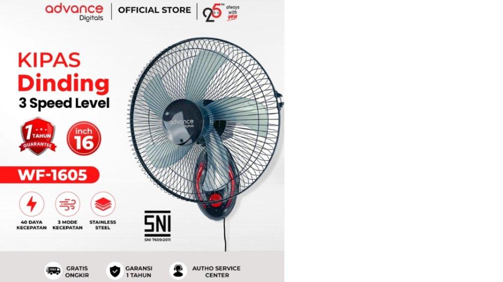 Advance WF1605 Kipas Angin Dinding Besi Wall Fan Ukuran Besar 16 inch WF-1605