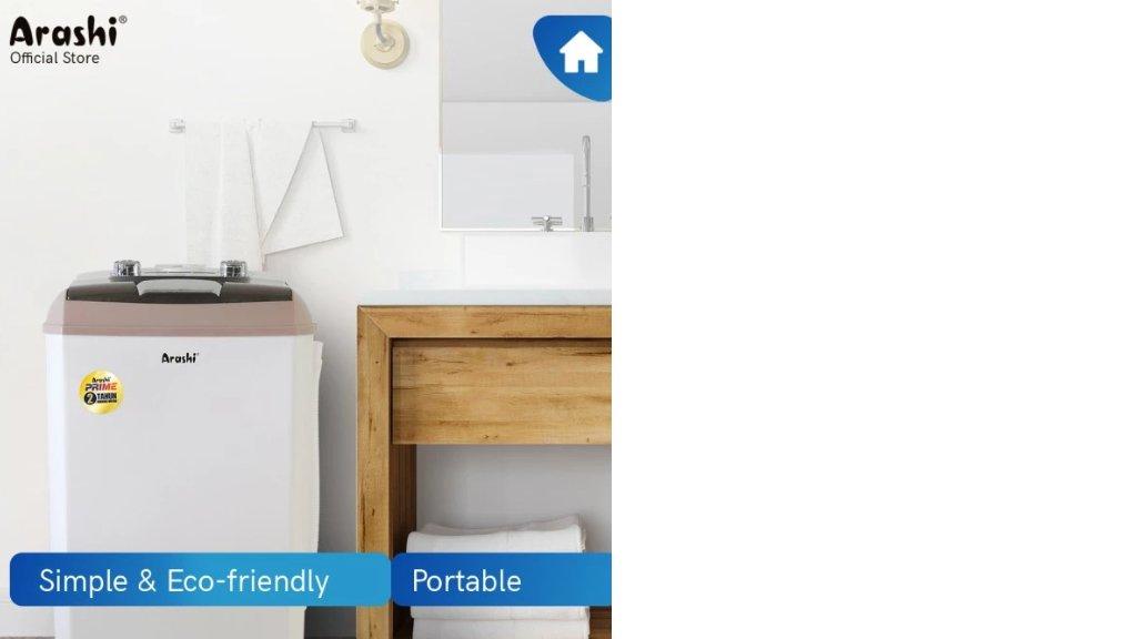 Arashi Laundry AWM 452A Mesin Cuci 1 Tabung 4.5 KG