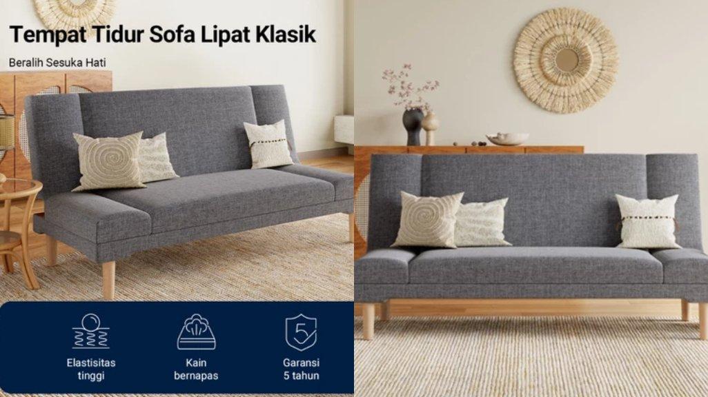 Avenco Sofa Bed Lipat Klasik/Classic Foldable Sofa Bed 3 Sudut