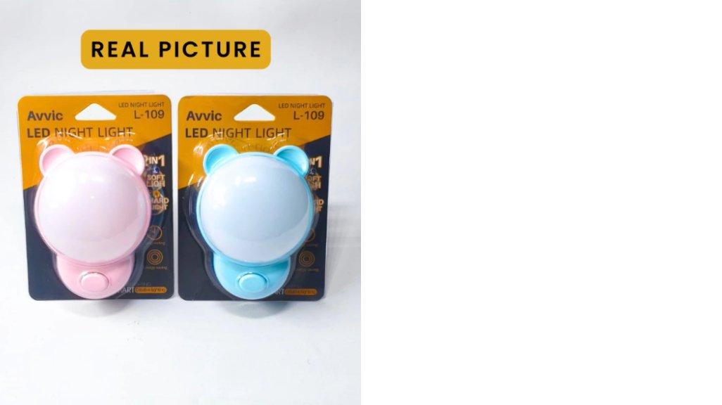 Avvic x Lampu Tidur LED Night Light Lampu Malam LED 2 Warna Karakter Beruang