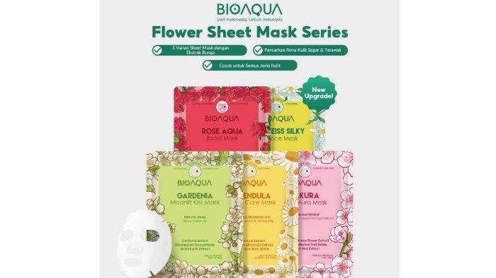 5 Varian Masker Wajah BIOAQUA Sheet Mask Flowers Series, Kenali Manfaatnya Sesuai Jenis Kulit - Tribunshopping.com