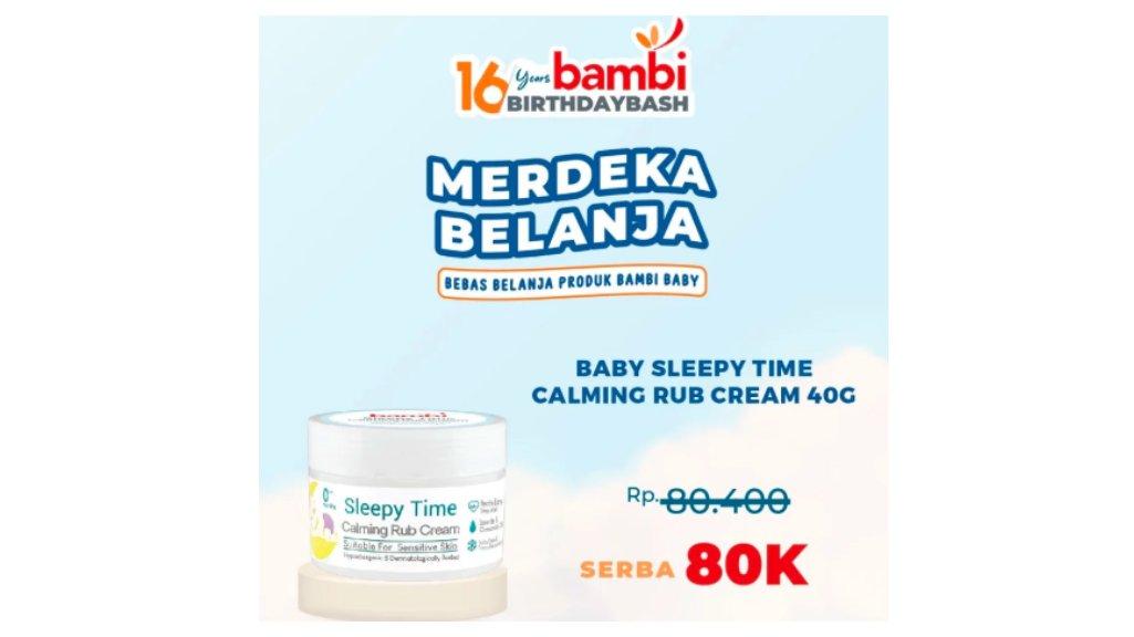 Bambi Baby Sleepy Time Calming Rub Cream 40gr