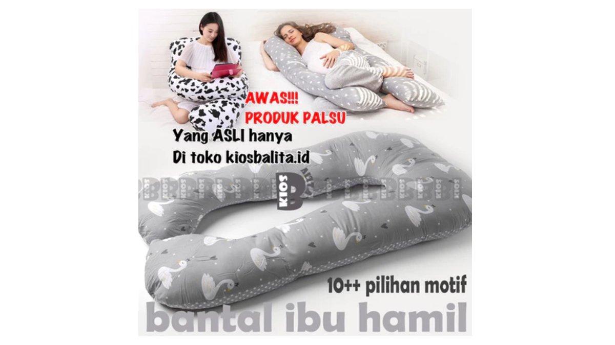 Bantal hamil 2 sisi motif tebal dan nyaman / maternity pillow