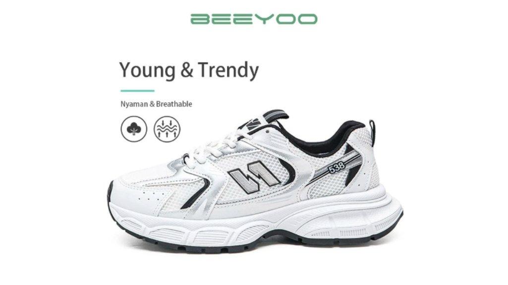 Beeyoo Sepatu Ringan Wanita Casual Sport Shoes Sekolah Kets Cewek