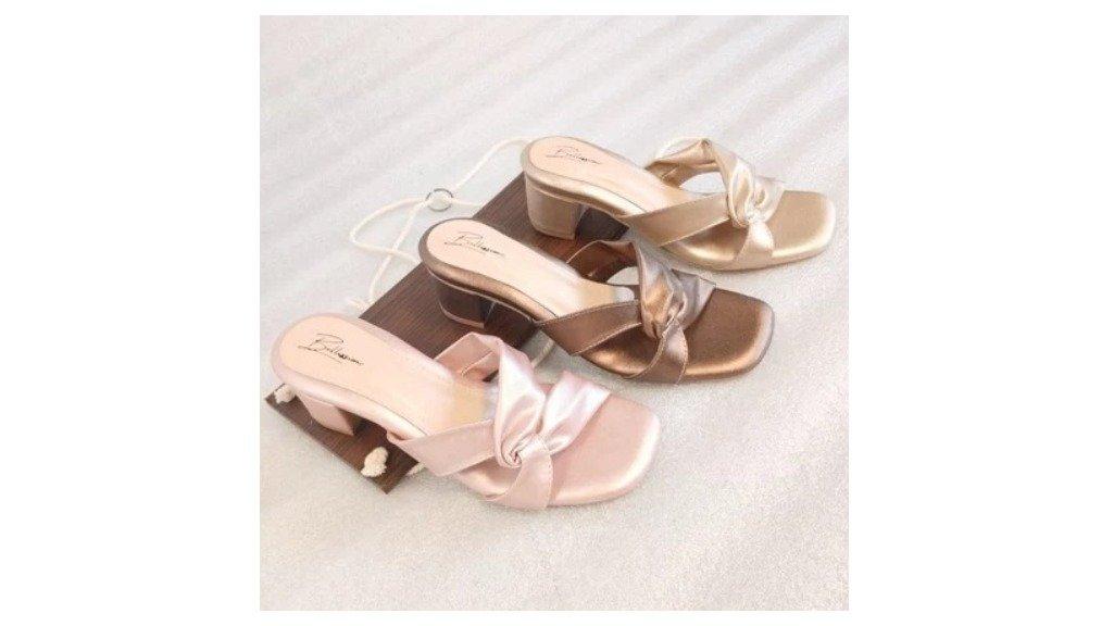 Bellissimo Haura Sandal Wanita Heels 5 Cm Kekinian Kondangan