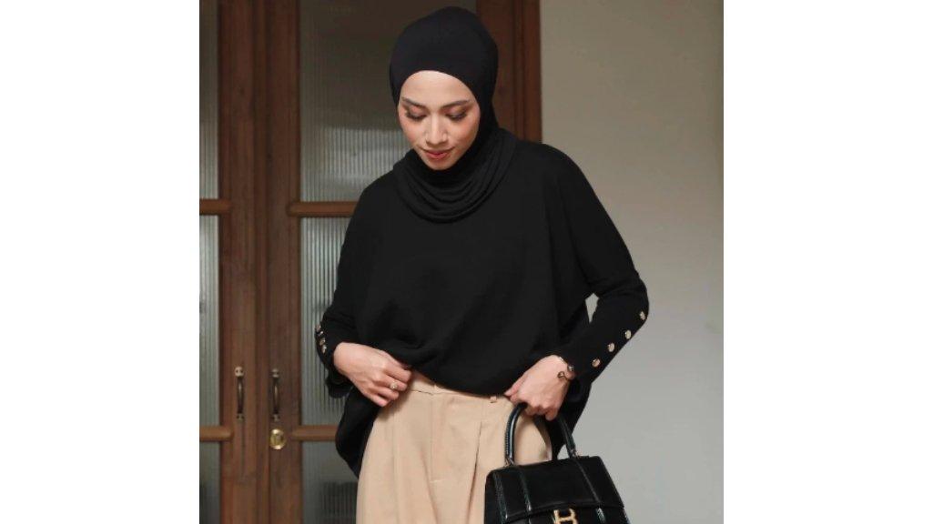 Blouse Batwing Atasan Wanita Lengan Panjang Korean Style Lengan Kancing Blus Jumbo Terbaru