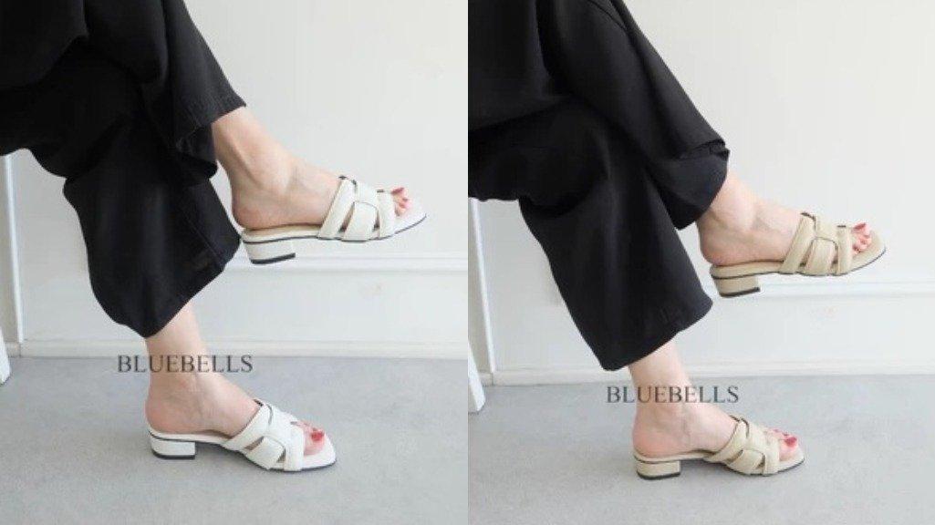 Bluebells TIFFANY Sendal Slop Wanita Heels 3cm Elegan (Tersedia Size 36-41)