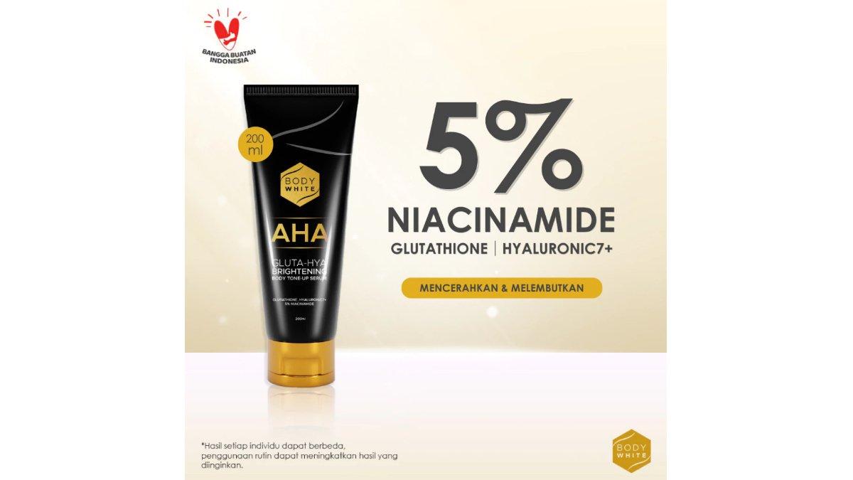 Body White Aha Gluta-Hya Brightening Body Tone-Up Serum