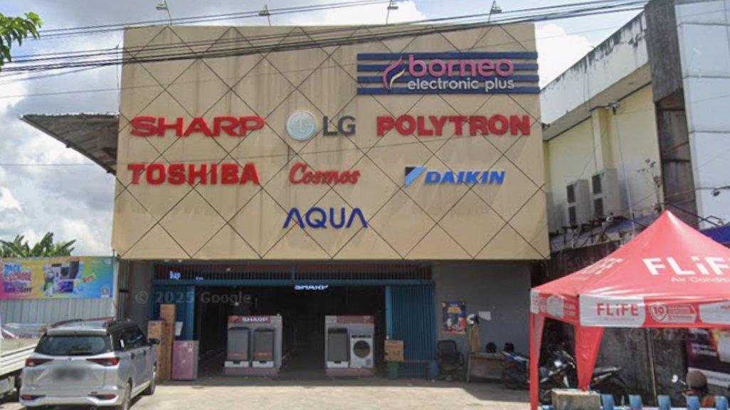 Foto Toko Borneo Electronic Plus di Jl. Dr. Murjani No.22, Pahandut, Kecamatan Pahandut, Kota Palangka Raya, Kalimantan Tengah 74874 yang diambil Google Maps pada Juni 2025.
