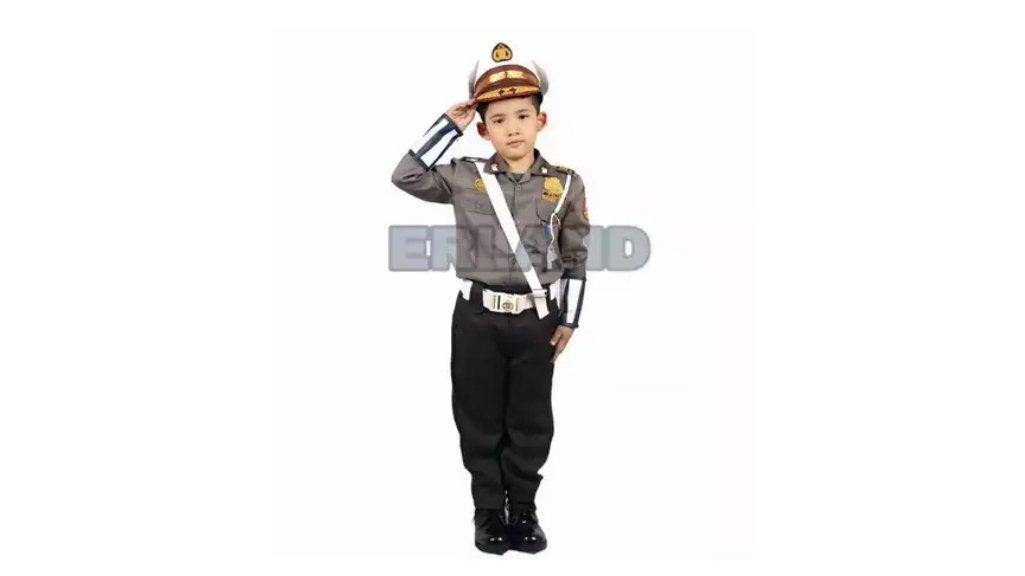 Boss Official -Seragam Polisi Anak/Baju Polisi Anak Laki Perempuan/Polisi Cilik Kostum Karnaval Tk