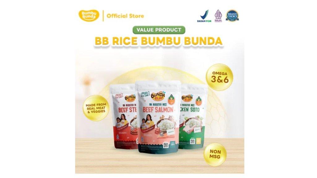 Bumbu Bunda Elia BB Rice 200gr - Beras MPASI | Double Protein | Makanan Bayi | BB Booster | No MSG