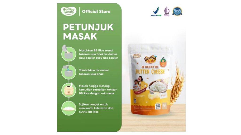 Bumbu Bunda Elia BB Rice 200gr - Beras MPASI | Double Protein | Makanan Bayi | BB Booster | No MSG