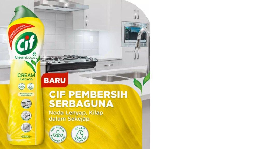 CIF CREAM PEMBERSIH SERBAGUNA LEMON BOTOL 660G