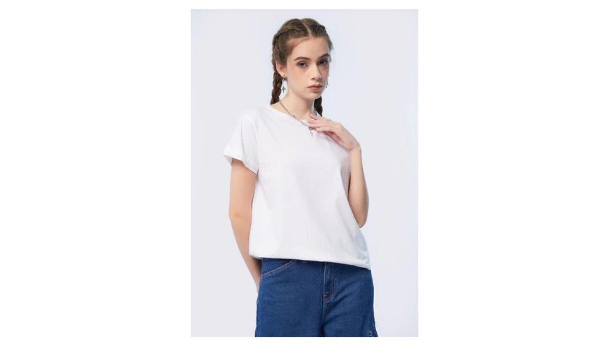 COLORBOX Basic Short Sleeve T-Shirt Off White