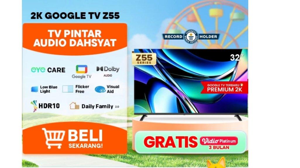 COOCAA TV 32 inch Z55 - Google TV - Eye Care 5.0 - Dolby Audio - HDR10 - (COOCAA 32Z55)