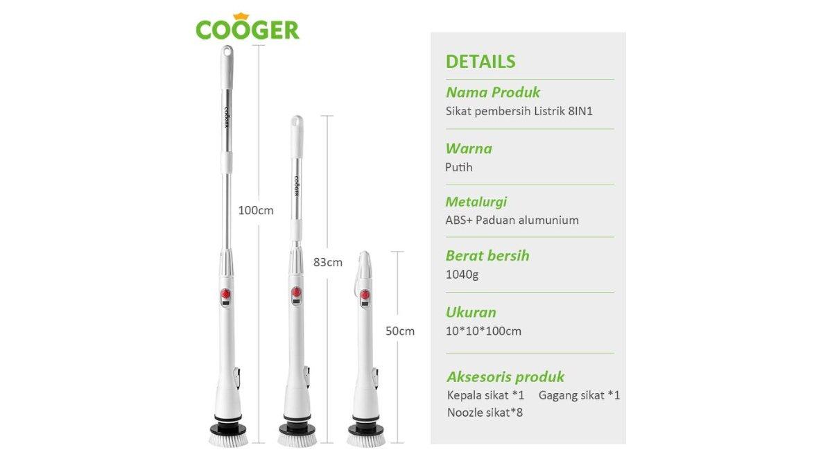 COOGER Sikat Pembersih Elektrik 8IN1