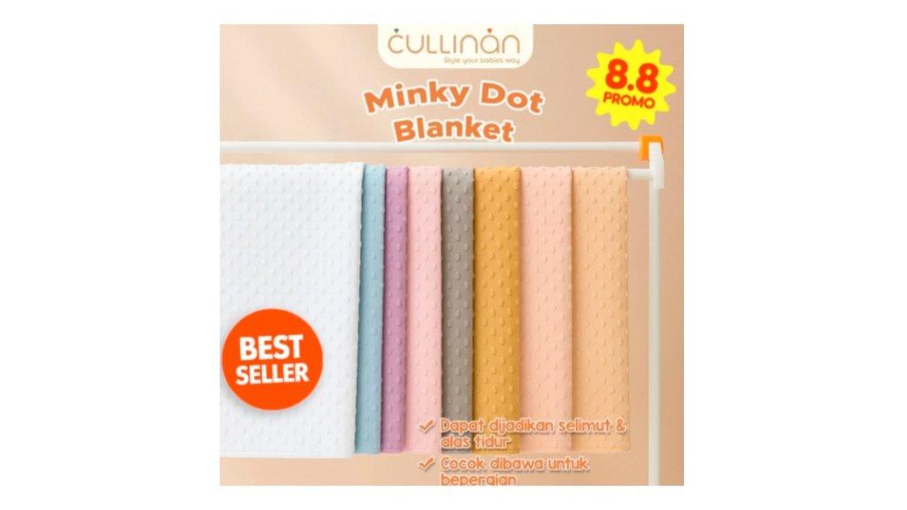 CULLINAN Baby Selimut Bayi Minky Dot - Baby Blanket - Selimut Newborn