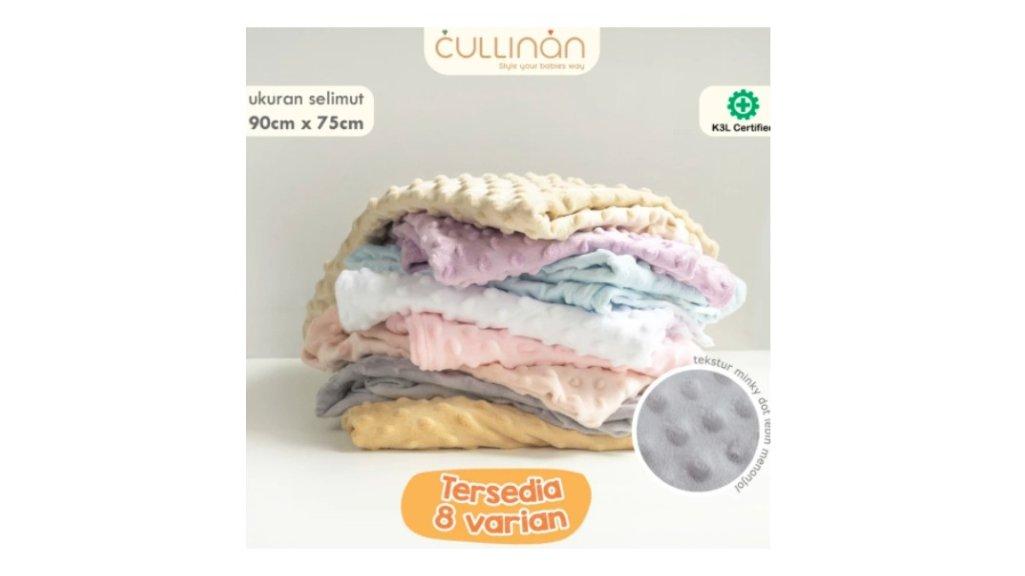 CULLINAN Baby Selimut Bayi Minky Dot - Baby Blanket - Selimut Newborn