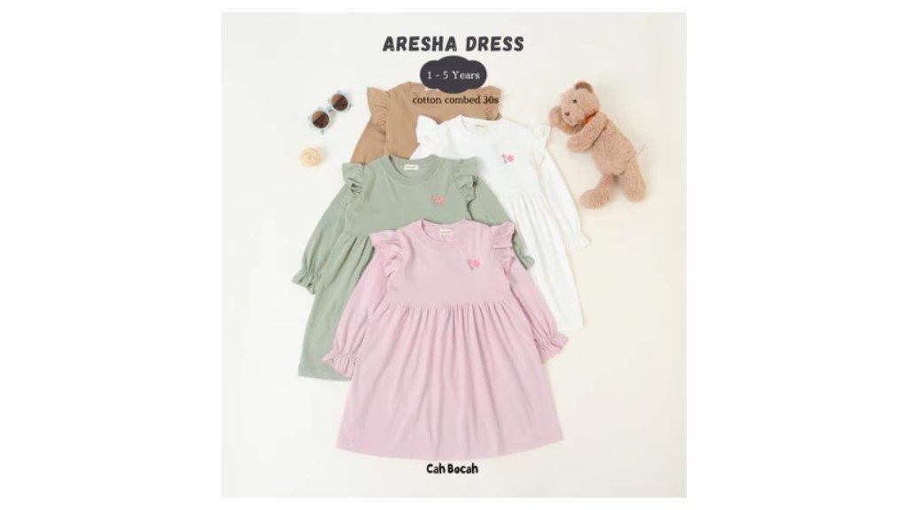 Cah Bocah Aresha Dress Anak Perempuan Lengan Panjang