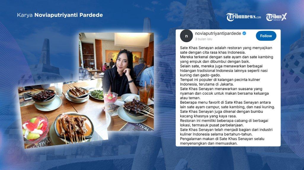 Mencicipi makanan khas nusantara yaitu sate