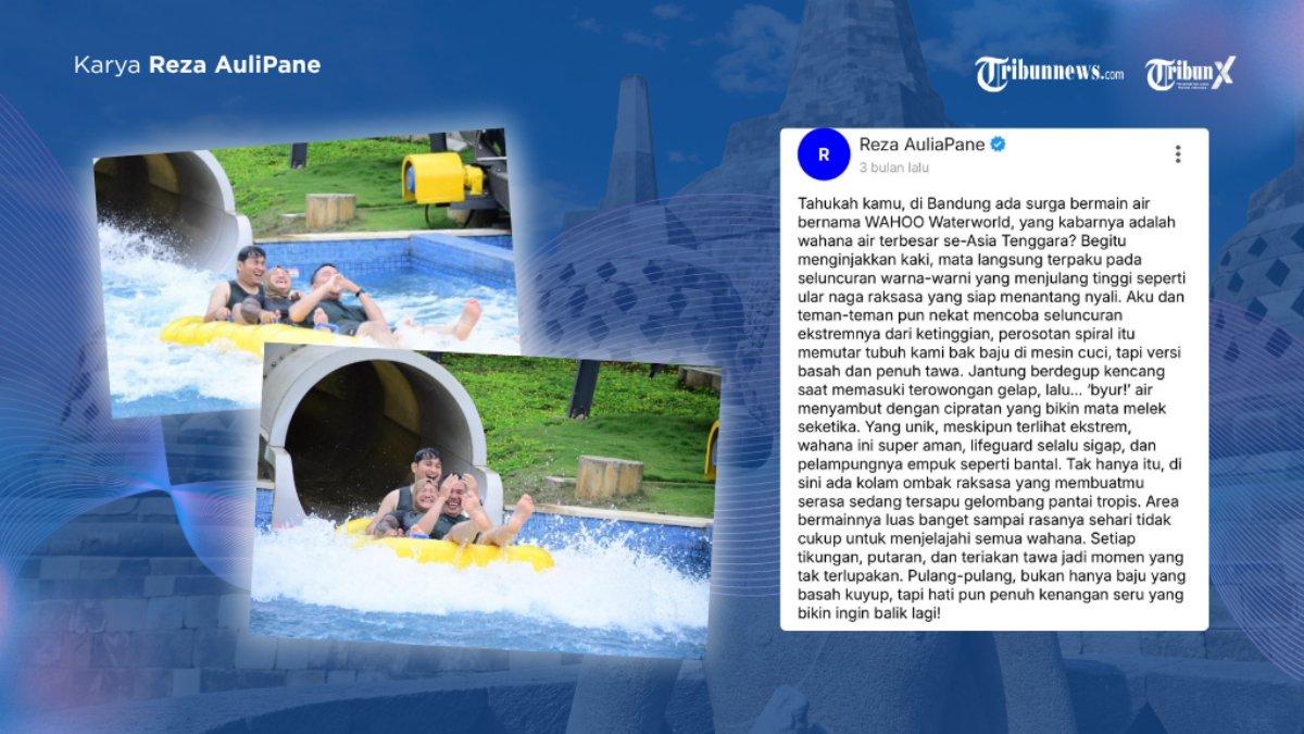 Cerita dari Reza AuliaPane dan teman-temannya yang menceritakan pengalamannya dalam mengunjungi sekaligus bermain di salah satu waterpark terbesar di Bandung.