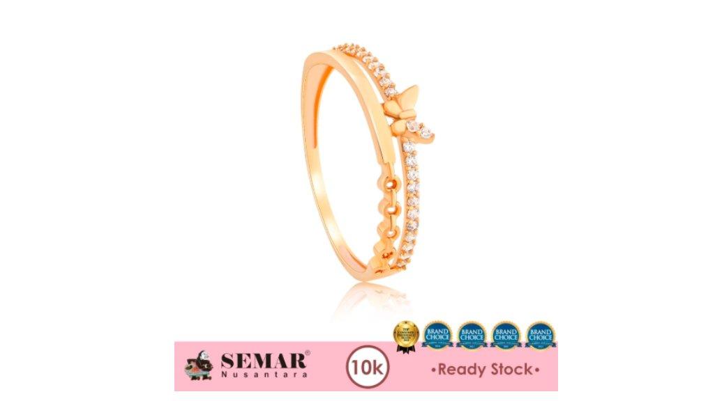 Cincin Emas Farah Butterfly Gold 10K Semar Nusantara