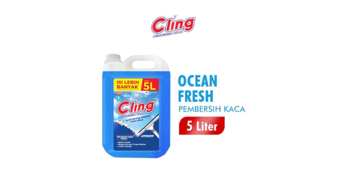 Cling Biru Pembersih Kaca Jerigen 5 Liter