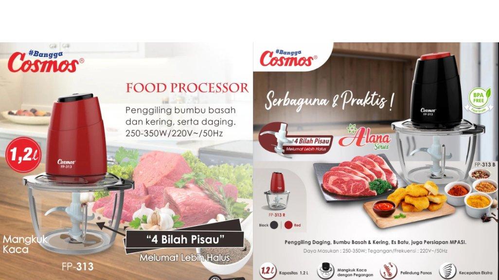 Cosmos Blender Food Processor  FP 313 1.2 Liter.