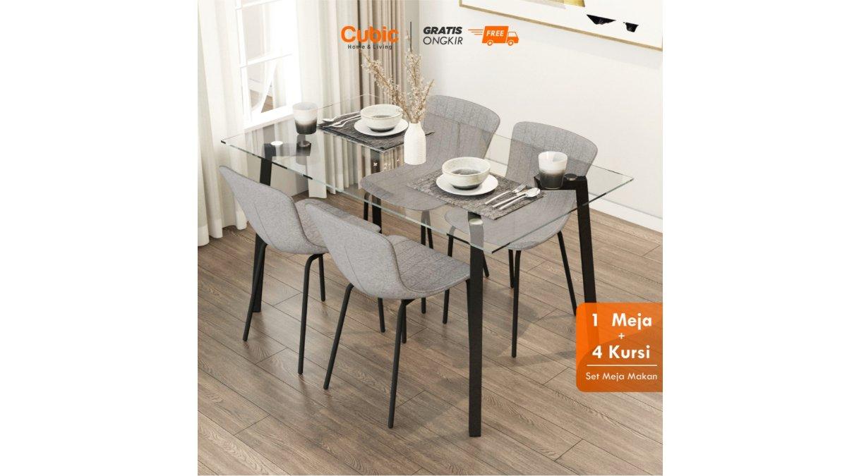 Cubic Meja Makan Set / Dining Table / ELENA DT 141