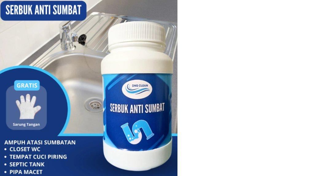 DNS Serbuk Anti Sumbat Saluran Air Mampet Wc Wastafel Floordrain 500 Gram