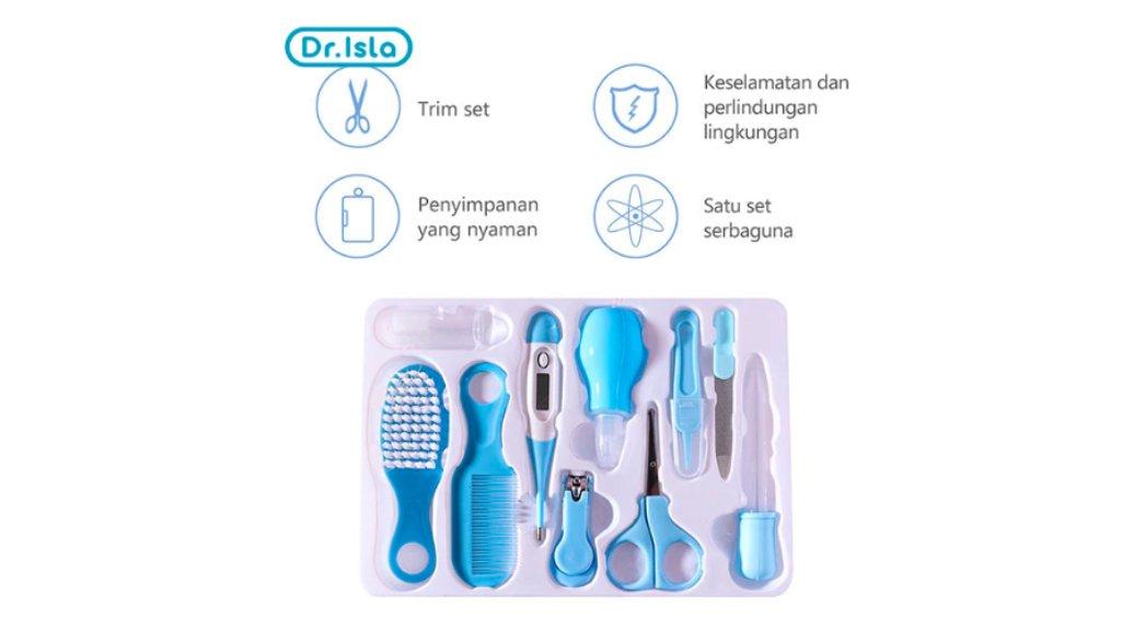 DR.ISLA Gunting kuku bayi 10in1 Manicure Set Nature Series (Potong Kuku Bayi) Baby nail trimmer Baby care kit Sisir Bayi JR6003