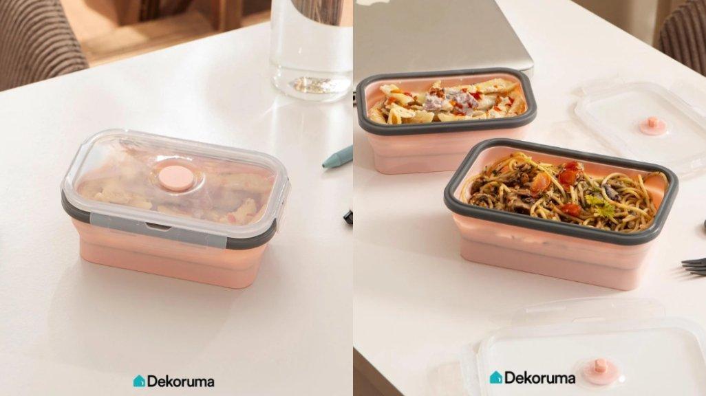 Dekoruma BOKU Tempat Makan Silikon Lipat / Foldable Silicone Container Lunch Box 500 ML