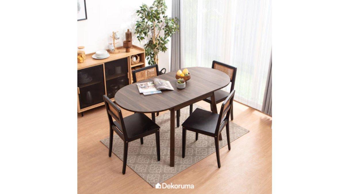Dekoruma MASHI Meja Makan Extendable Walnut