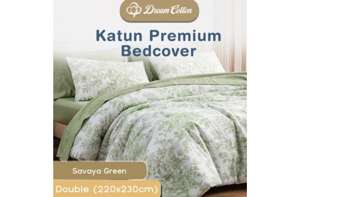 Dreamcotton Bedcover Premium Katun Lokal Motif Selimut Tebal Uk Single 150x230 Uk Double 220x230