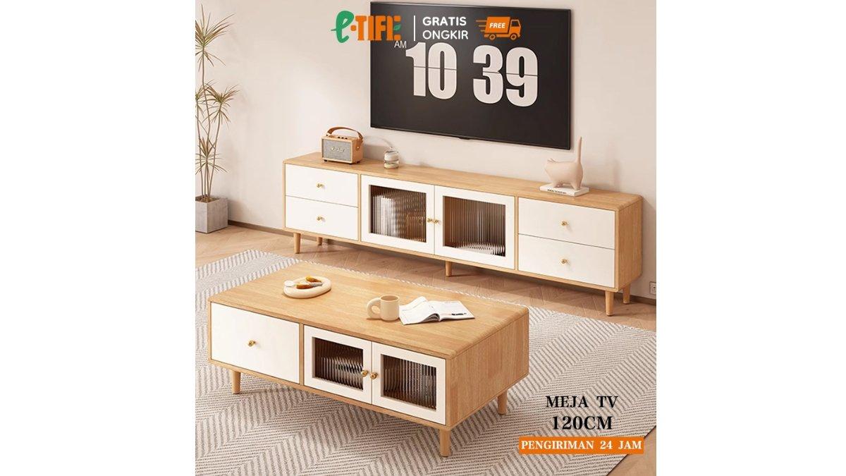 E-TIFE Meja Tv Minimalis Modern Meja Tv Aesthetic Meja Tv 32 Inch.