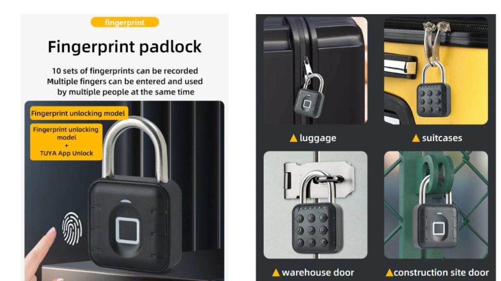 EZTECH Official Smart Padlock Gembok Fingerprint Waterproof IP67 Tuya/SmartLife 12 Months Battery