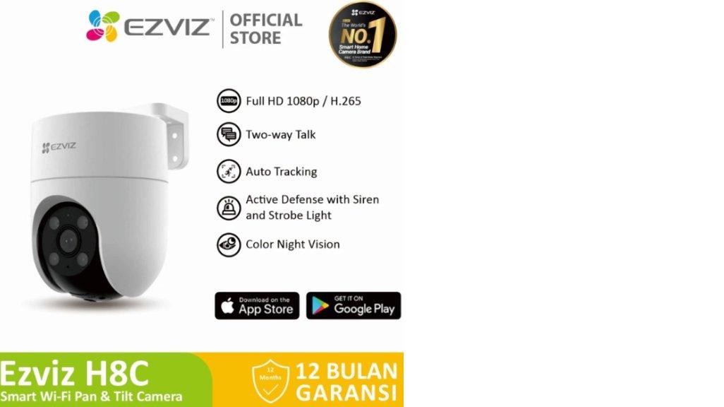 Ezviz H8c Outdoor CCTV Pan & Tilt Wifi IP Camera Auto Tracking 1080p - 2MP