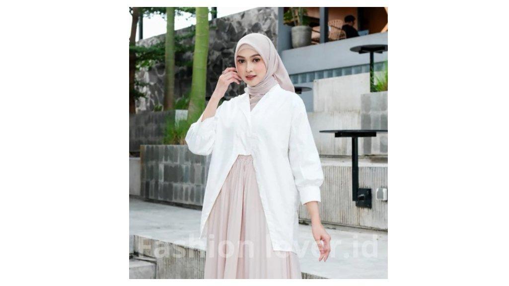 FASHION LOVERS.id - Kemeja Wanita Lengan Panjang / Atasan Wanita Polos