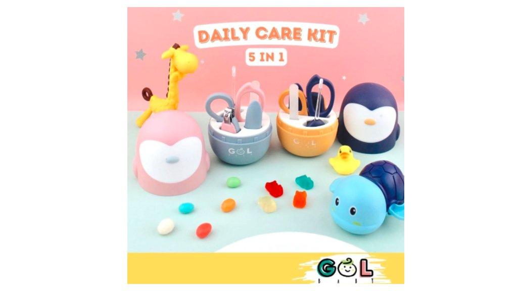 GOL Baby Nail Care Manicure Set 5 in 1 - Perawatan Gunting Kuku Bayi Set Owl Series