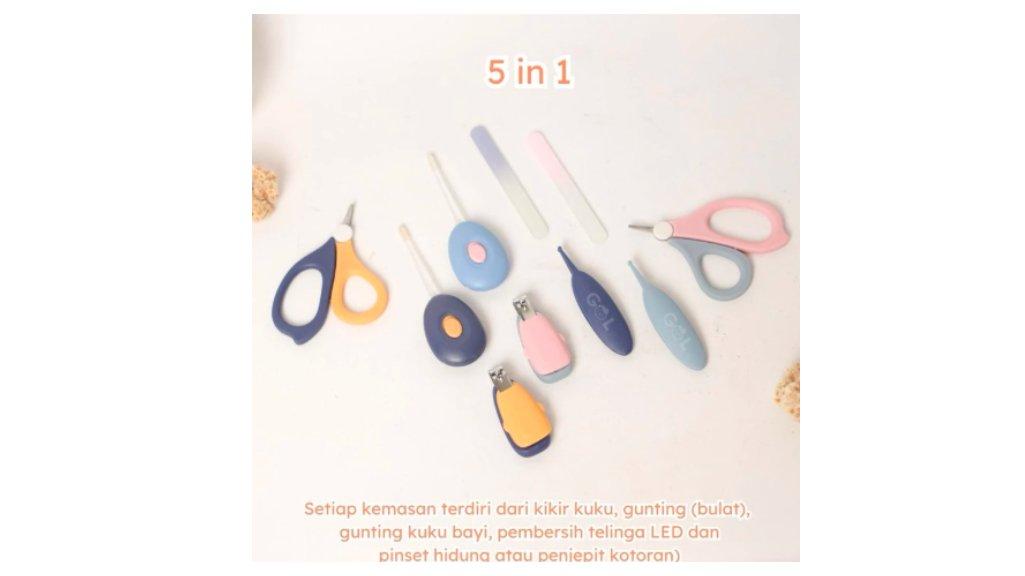 GOL Baby Nail Care Manicure Set 5 in 1 - Perawatan Gunting Kuku Bayi Set Owl Series