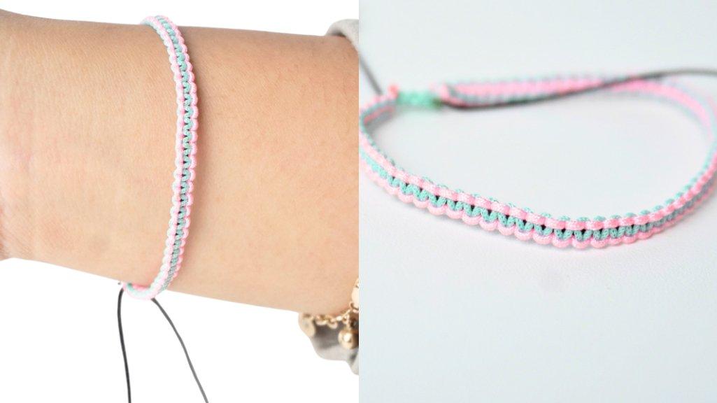 Gelang Tali Giok Pink Biru