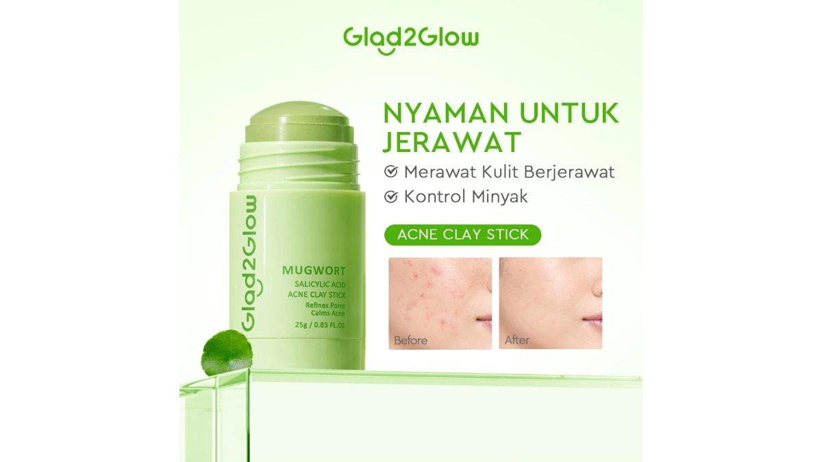 Glad2Glow Mugwort Salicylic Acid Acne Clay Stick
