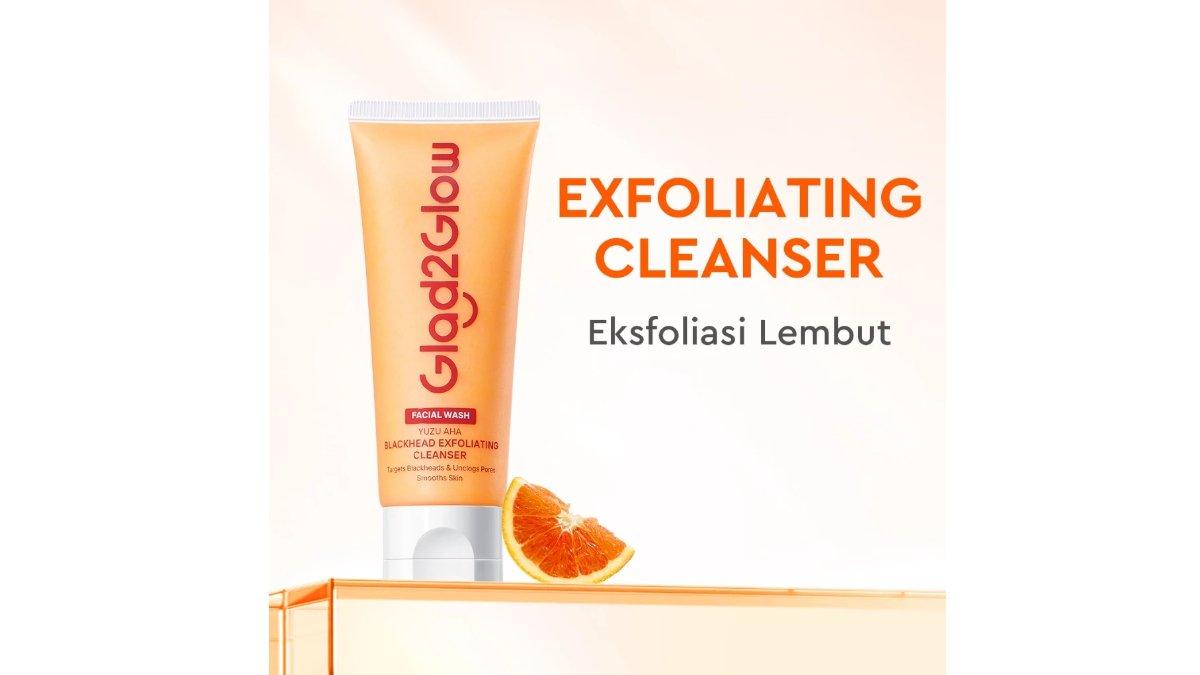 Glad2Glow Yuzu Aha Blackhead Exfoliating Cleanser